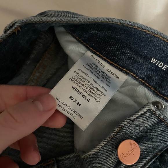 Wrangler Wide Leg Crop Culotte Jeans Womens Size 29x24 - Picture 6 of 6